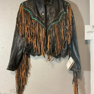 Scully Size Small Leather Fringe Jacket 