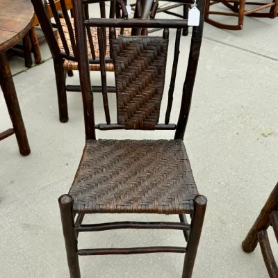 Old Hickory Rustic Hickory and Woven Cane Dining Chair