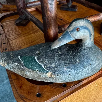 Vintage Hand-Carved Wooden Duck Decoy