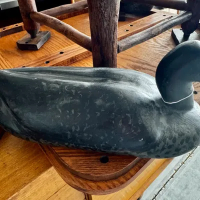 Antique hand-carved wood duck decoy / Scoter
