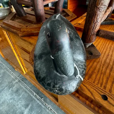 Antique hand-carved wood duck decoy / Scoter