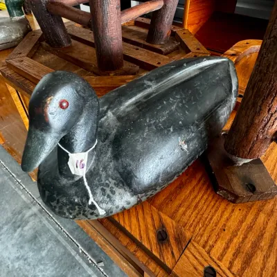 Antique hand-carved wood duck decoy / Scoter