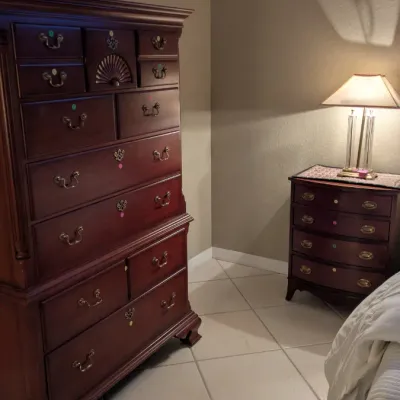 Sale Photo Thumbnail #17: THOMASVILLE HI-BOY DRESSER 
12 DRAWERS