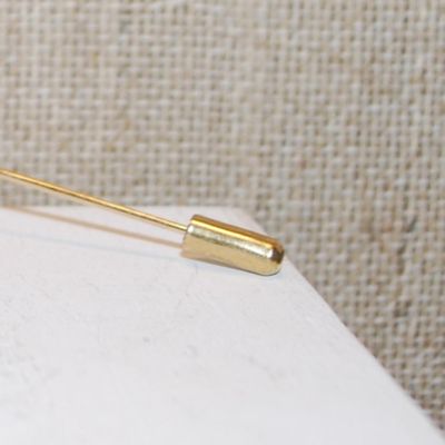Mens or Ladies Rose BROOCH (3½") with Gold Tone Leaf