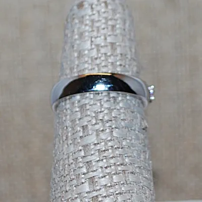 Size 6 Marked .925 Delicate Half Infinity MULTICOLOR Tiny STONES RING on a Silver Band (2.0g)