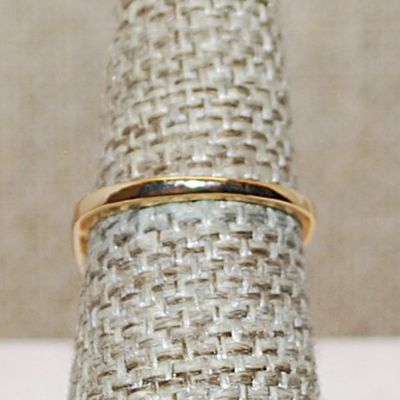 Size 7 ALL Gold Colored "DOUBLE KNOBS" Ring on an OPEN Gold Tone Band (3.5g)