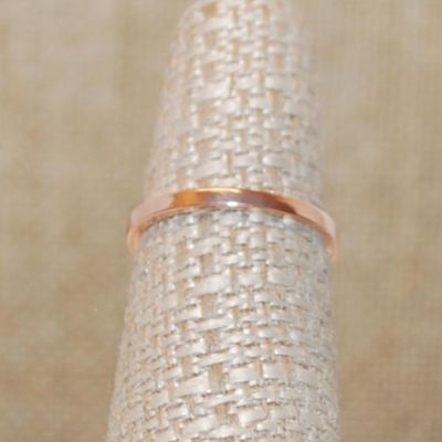 Size 6¼ Delicate Single Stone Ring & Rose Gold "V" and Gold Rose Band (1.3g)