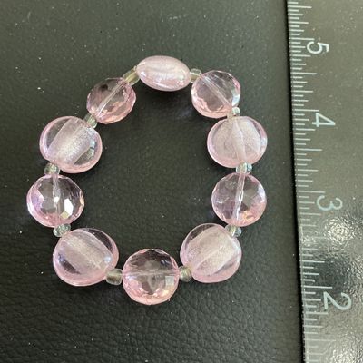 Sale Photo Thumbnail #92: Beautiful Pink Glass Beaded stretchy bracelet 
Please see attached pictures