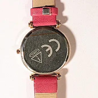 Sale Photo Thumbnail #30: PINK  Round Dial WATCH with Double Edged Jeweled Accent Stones on a Pink Faux-Leather 9" Band & Rose Gold Surround **EXTRA BATTERY INCLUDED**

Battery Properties: Non-rechargeable Battery
Brand: CAYON
Case Shape: Round
Display: Analog
Feature: Shock-resis