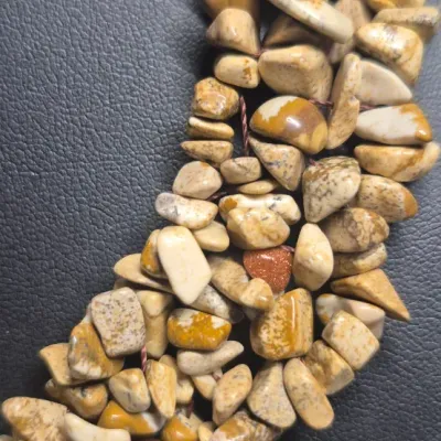 Sale Photo Thumbnail #175: Vintage picture Jasper gemstone five strands hand knotted necklace! Artisan made! Earthy necklace!
Bracelet is ChaCha expandable and stunning.'
both are in excellent condition