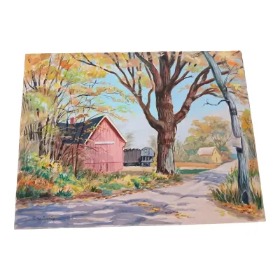 Sale Photo Thumbnail #241: R. Hal Burris " Old Depot Orchard Lake, Michigan"
Original watercolor on Strathmore board. No damage, loss of color, damage or foxing.
Shipped flat.
================================================================BIO======================================

