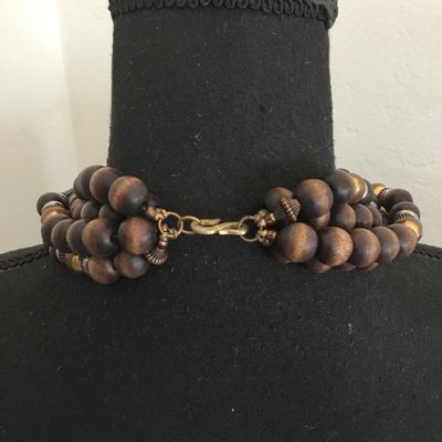 Vintage collar statement, necklace glass bead