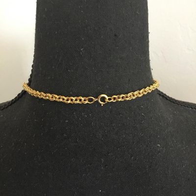 Vintage mid century, gold tone, owl pendant necklace