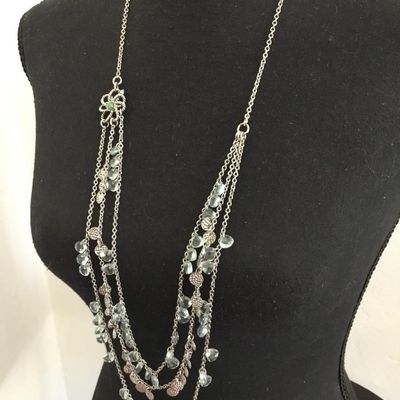 Beautiful, silver toned statement, necklace