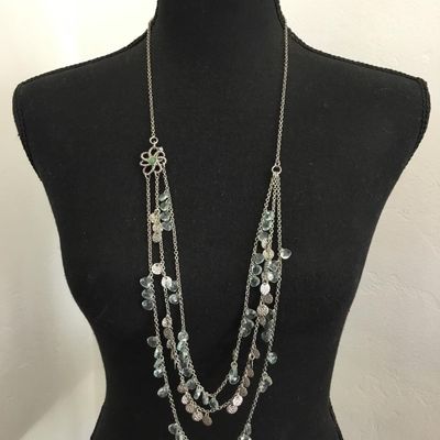 Beautiful, silver toned statement, necklace