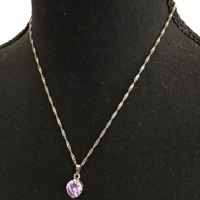 Beautiful purple crystal necklace