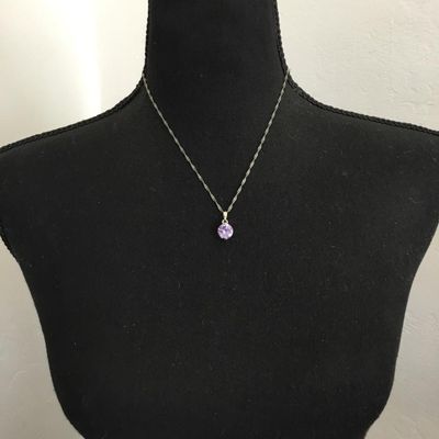 Beautiful purple crystal necklace