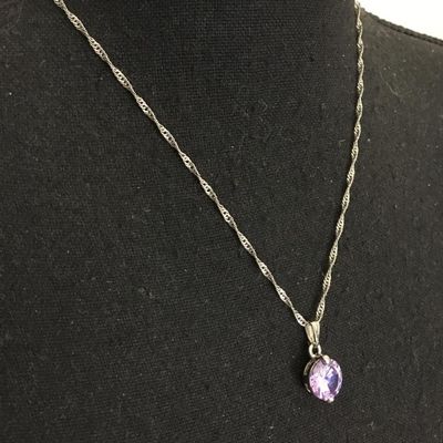 Beautiful purple crystal necklace