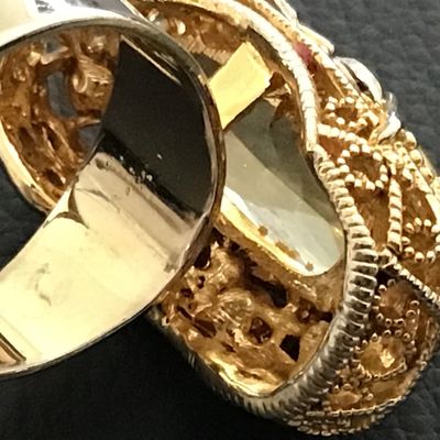Large Vintage Adjustable Cocktail Ring