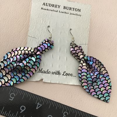Beautifully handcrafted, leather statement earrings