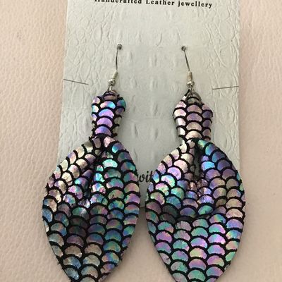 Beautifully handcrafted, leather statement earrings
