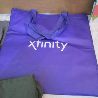 Sale Photo Thumbnail #20: Light blue is 17-3/4" x 19" x 6", dark blue is 17-3/4" x 19" x 6", purple is 16" x 15-3/4" x 7-3/4", new gray totes are 16-1/2" x 14", green laundry bag is 29" tall x 24", off-white laundry bag is 37" tall x 23", see pictures