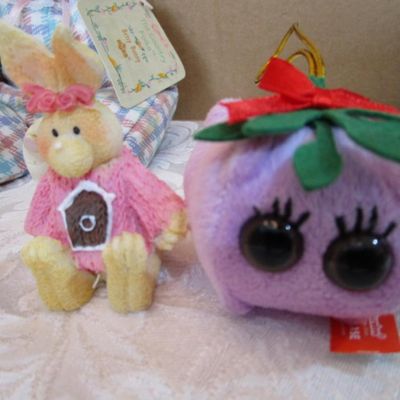 Sale Photo Thumbnail #473: Resin & soft-body bunny is 10-1/4" tall, see pictures