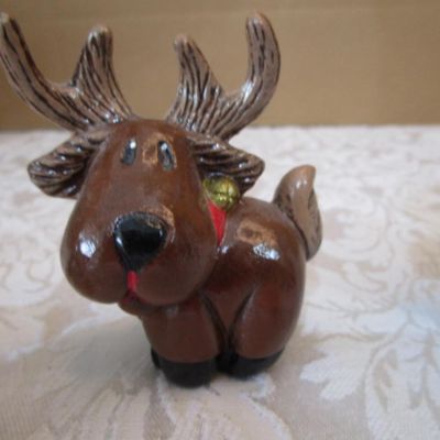 Sale Photo Thumbnail #492: Rocking horse, reindeer, snowman, 2 penguins, bear with candy cane, See pictures