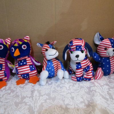 Sale Photo Thumbnail #635: 1 dog 7", 1 mouse 7", 1 donkey 7", 2 owls 7-1/2", see pictures