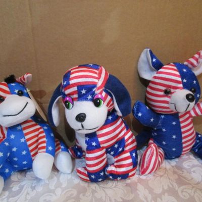 Sale Photo Thumbnail #637: 1 dog 7", 1 mouse 7", 1 donkey 7", 2 owls 7-1/2", see pictures