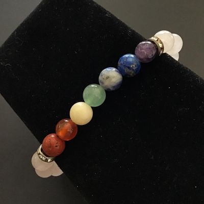 Stone bead stretch bracelet