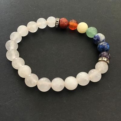 Stone bead stretch bracelet