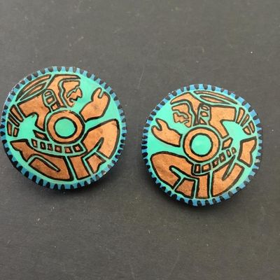 Vintage, Mayen statement, stud earrings