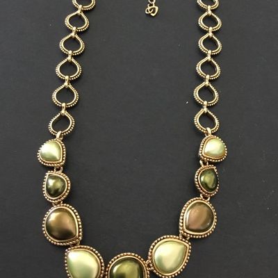 Beautiful, gold, toned statement collar necklace