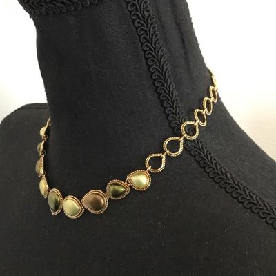 Beautiful, gold, toned statement collar necklace