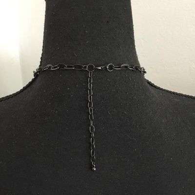 Beautiful statement, necklace black chain