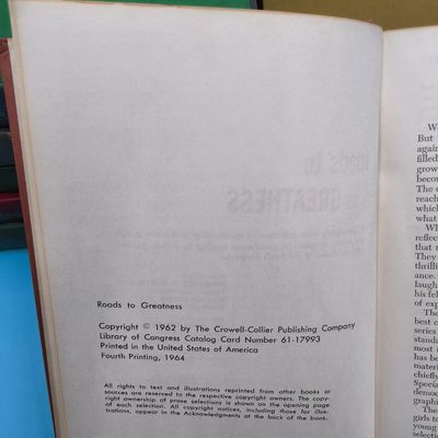 Roads to Greatness — Crowell-Collier Publishing Co. (copyright page visible)