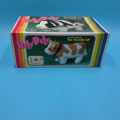 Roly-Poly Battery Operated "The Friendly Calf" Plush Toy with Original Box