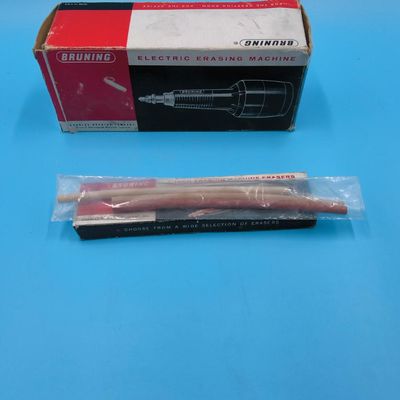 Bruning Electric Erasing Machine with Original Box & Pack of 7-inch Eraser Sticks