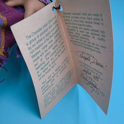 Charades "Native American Collection" porcelain doll — "Purple Dawn" (with tag & certificate)