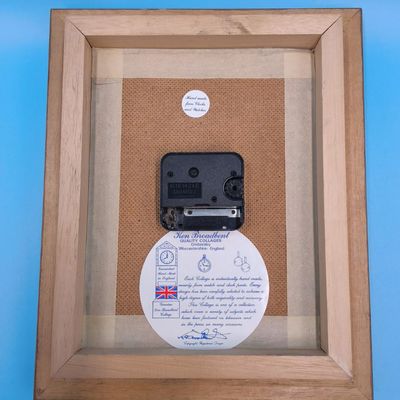 Framed Clock Collage with Kienzle Quartz Movement — Ken Broadbent label