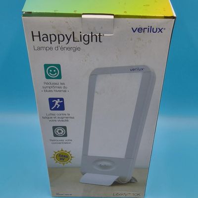 Verilux HappyLight Liberty 10K Energy Lamp — Verilux-branded light therapy lamp, boxed