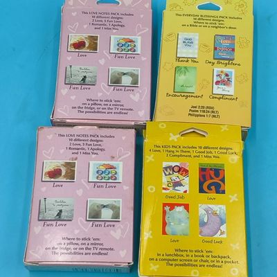 Lot: 'itty bitty greetings' (Expressions/Hallmark) 4 Packs + Assorted Curling Ribbon Spools & Bundles