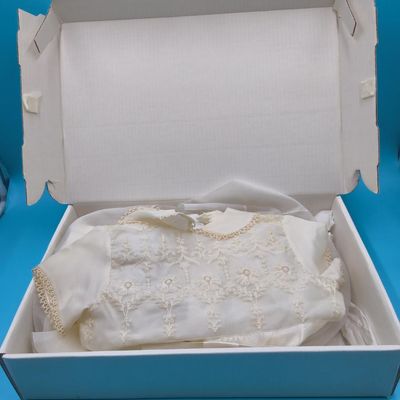Boxed Christening Gown (Christening Pak) with Original Box — "...it must be LOVE" Label