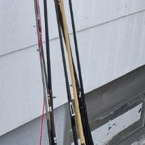 Lot of 8 Used Fishing Rods — cork & foam handles, mixed finishes