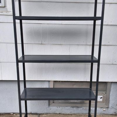 Black Metal 5-Tier Adjustable Storage Shelf / Rack