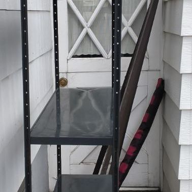 Black Metal 5-Tier Adjustable Storage Shelf / Rack