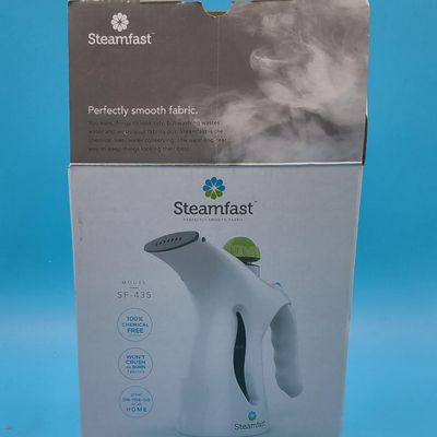 Steamfast SF-435 Compact Fabric Steamer (1) with Original Box — White Plastic