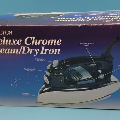 PERFECTION Deluxe Chrome Steam/Dry Iron — boxed (model W14A4631)