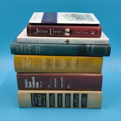 Lot of ~7 Assorted Hardcover & Paperback Books — includes Jesus Lives (Sarah Young), Now That I’m a Christian (Patton), Heaven (Randy...